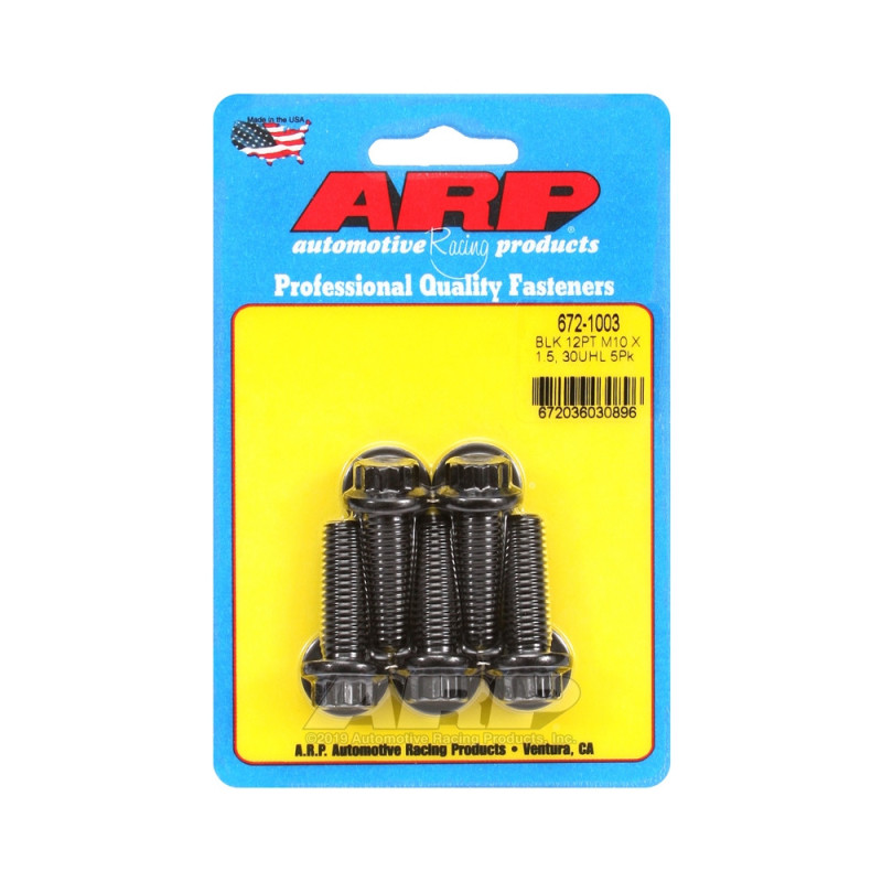 Șuruburi și piulițe universale ARP M10 x 1,50 – Oxid negru, 12 capete, x5 - ARP-672-1003 - 672-1003 - 3666618196664